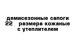 демисезонные сапоги 22   размера кожаные с утеплителем